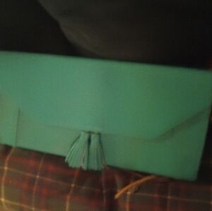 Teal Clutch with Tassel